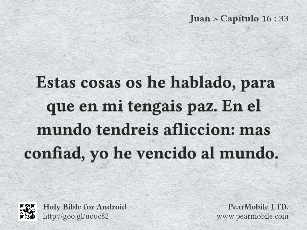 Juan, Capítulo 16:33